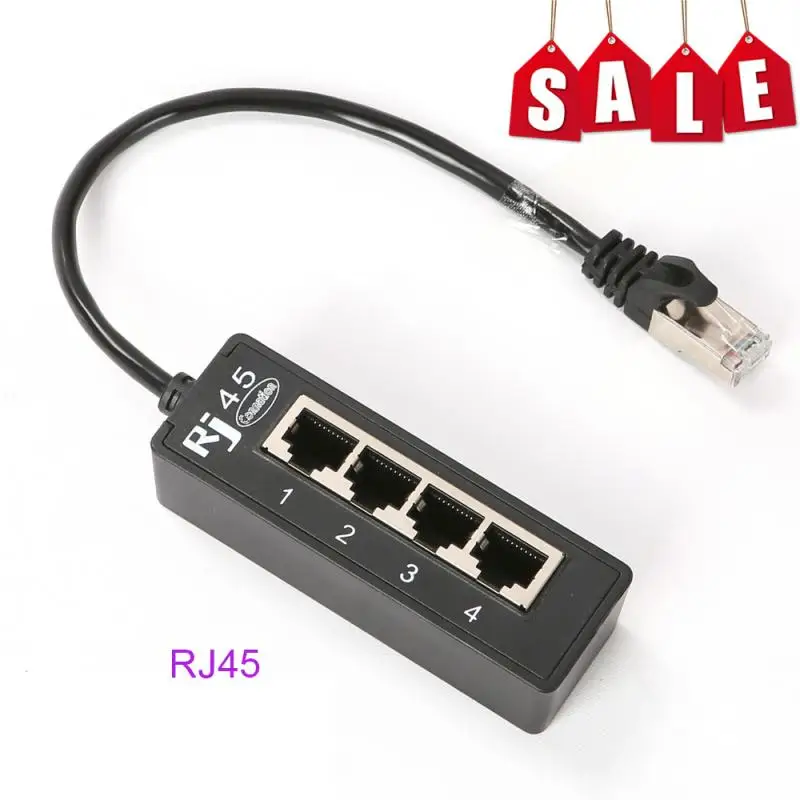 Разветвитель Кабеля Ethernet RJ45 переходник с 1 штекера на 3 гнезда LAN кабель конвертер