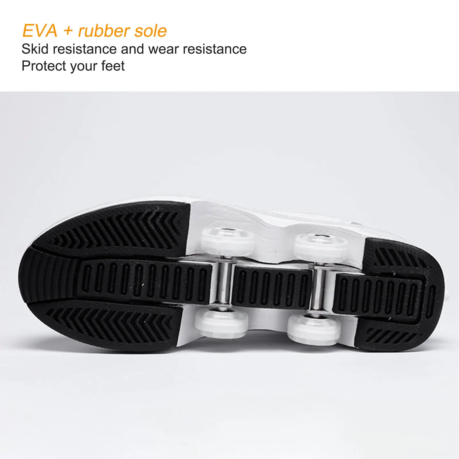 

Unisex 4 Wheels Deformation Roller Shoes Parkour Wheel Shoes Fashion Rounds Of Running Shoes Roller Skates Shoes Skating Shoes