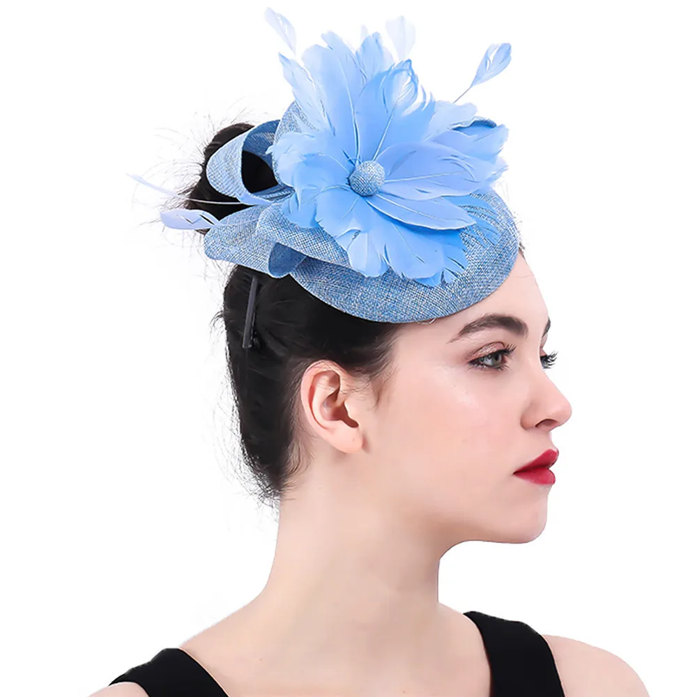 Смарагдово-зеленый свадебный фасцинатор с зажимом для волос, головной убор федора с пером для женщин, пиллбокс шляпка для вечеринки, аксессуары для платья