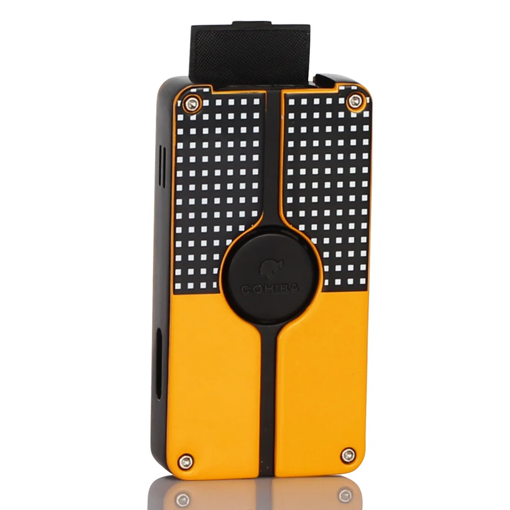 Набор курительных зажигалок COHIBA Средняя кнопка для курения 3-струйная фонарь