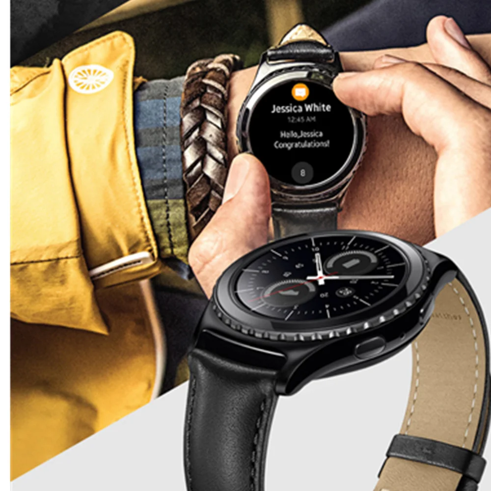 

20mm Leather Watch Strap for Samsung Gear S2/Samsung Gear S4/xiaomi Amazfit bip lite/ smart watch Watch Strap Accessories