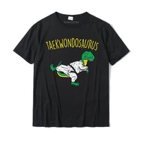 taekwondosaurus funny trex martial arts dinosaur lover gift t shirt cotton summer tees prevalent men t shirt slim fit