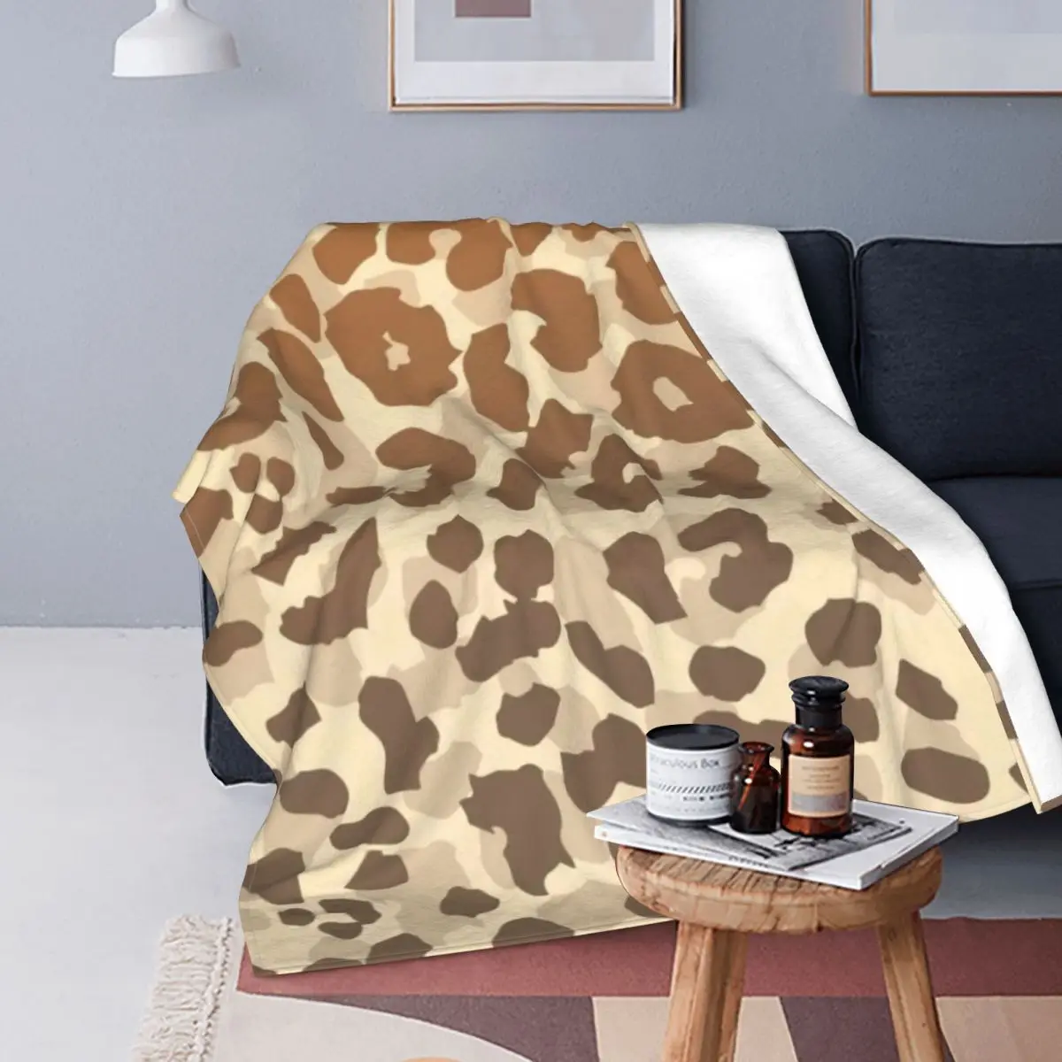 

Leopard Blanket Fleece Printed Skin Fur Multi-function Soft Throw Blanket for Bed Couch Bedspread