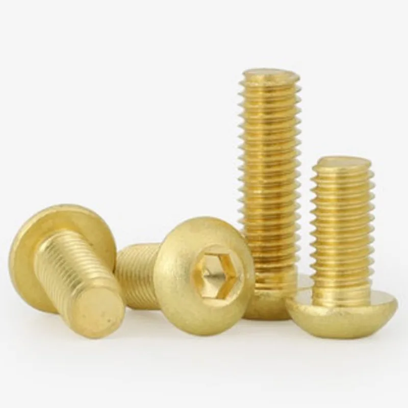 2-50pcs ISO7380 brass button head socket screw M2 M2.5 M3 M4 M5 M6 m8 Brass Cap Head Screws 5-10pcs/lot | Обустройство дома