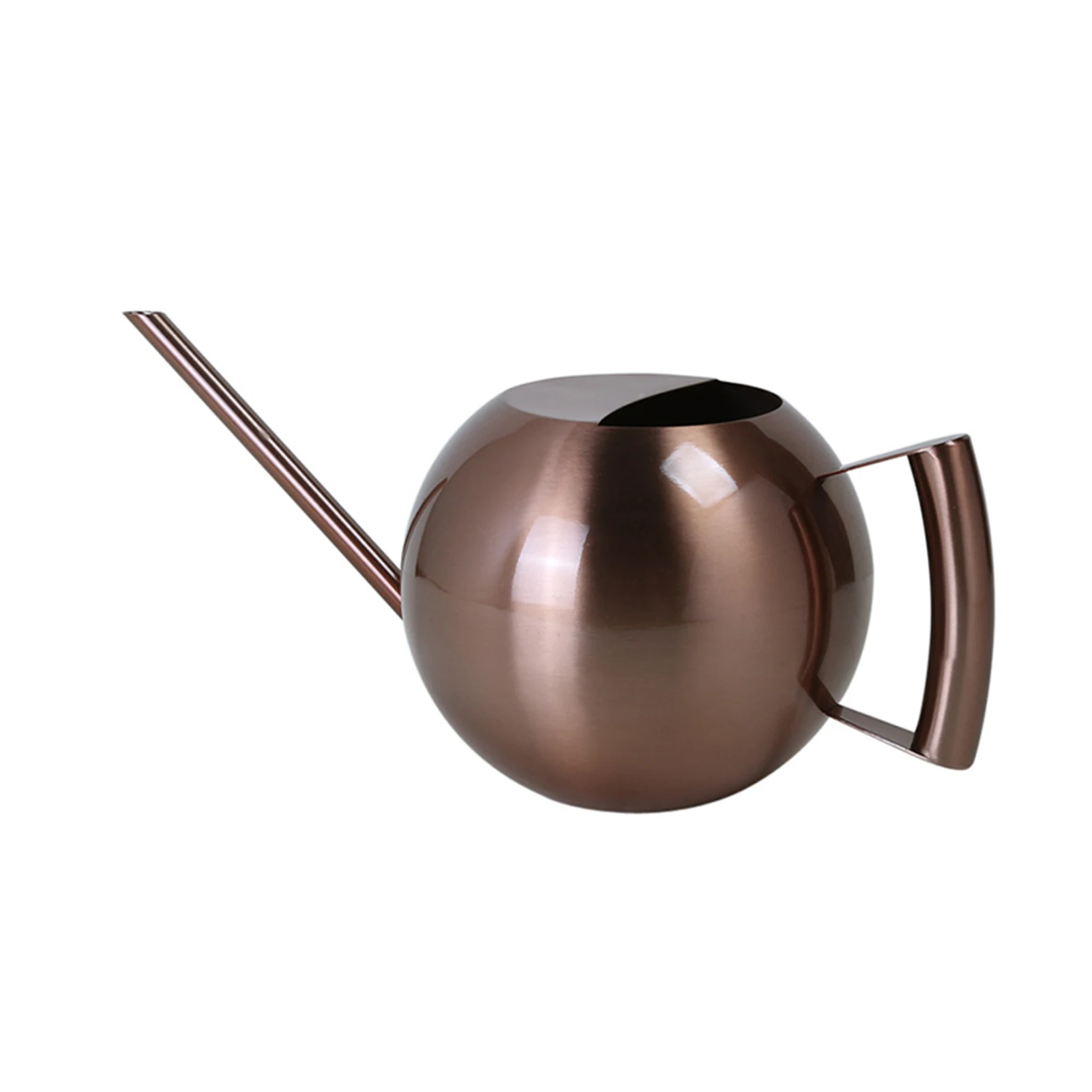 

1L Large-Capacity Retro Golden Round Shape Stainless Steel Long-Mouth Watering Can for Indoor and Outdoor Potted Plants DFDS889