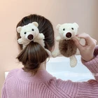 Сетчатый милый медведь в стиле знаменитостей обнимает маленького медведя, резинка для волос, набор аксессуаров для волос