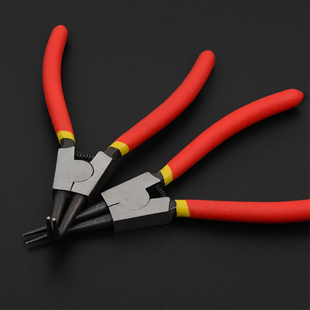 4Pcs Bent Straight Internal External Portable Circlip Pliers Set Multifunctional Practical Snap Ring Disassembly Home Accessory |