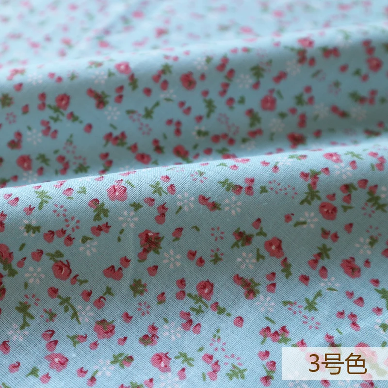 50x145 см печать свежий цветочный саржа хлопковая Лоскутная Ткань DIY шитье детская одежда ткань сделать постельные принадлежности одеяло для ребенка и ребенка