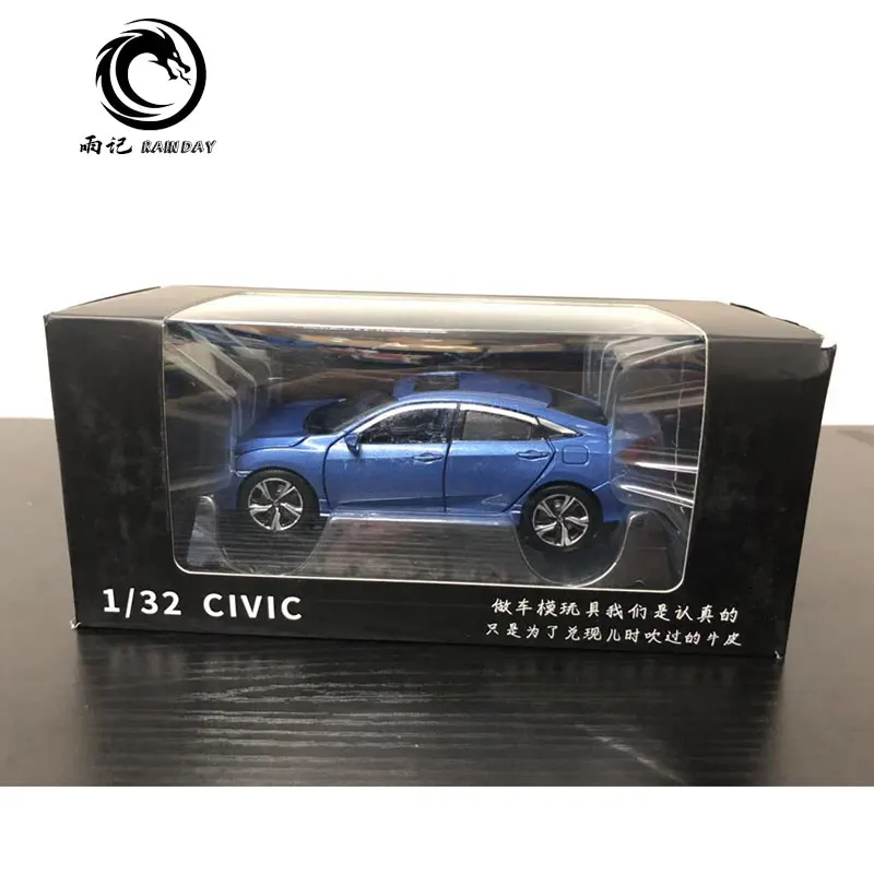 Синий 3 шт./партия JK 1/32 масштабная модель автомобиля игрушки Япония Honda Civic звук и свет литья под давлением Металл тянет назад модель автомобиля игрушка - Цвет: Синий