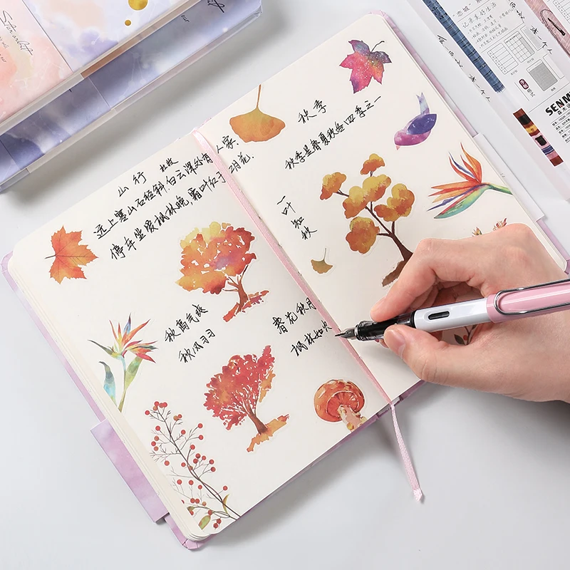 112 Sheets Vintage Notebook Bullet Journal Sweet Planet Planner Book Daily Agenda Diary Stationery Kids Gift Office Supplies