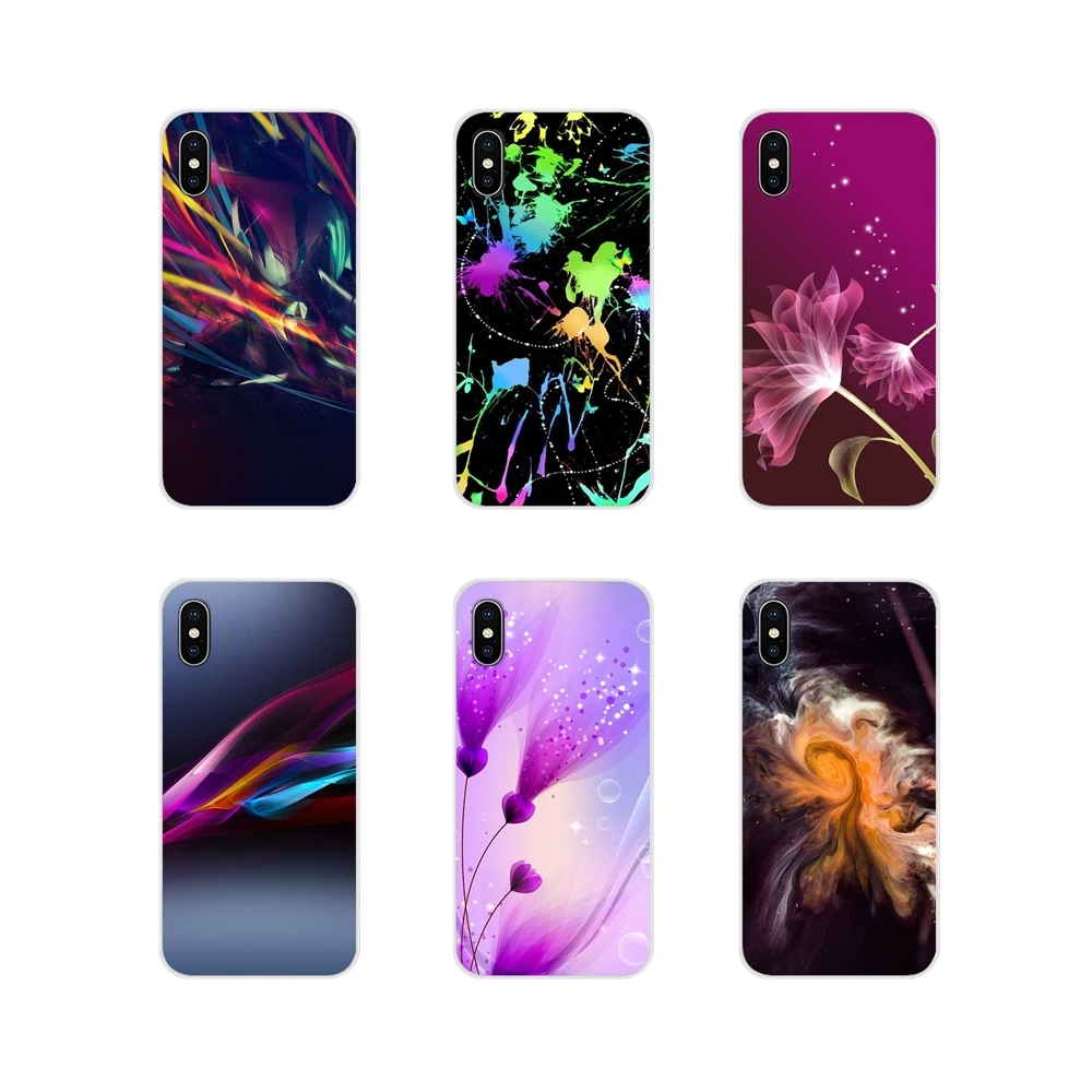 Силиконовый кожаный чехол для телефона цветной пыли в фиолетовый свет