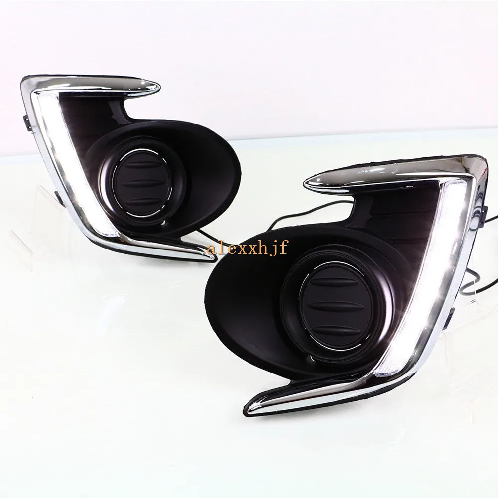 July King LED DRL Daytime Running Lights Case for Mitsubishi Attrage 2012-2015 Mirage G4 Front Bumper 1:1 Replacement |