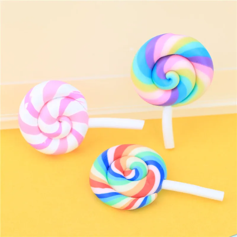 10 шт. милые Подвески в виде леденцов из смолы для украшения ручной работы