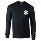 Мужская футболка с длинным рукавом и круглым вырезом