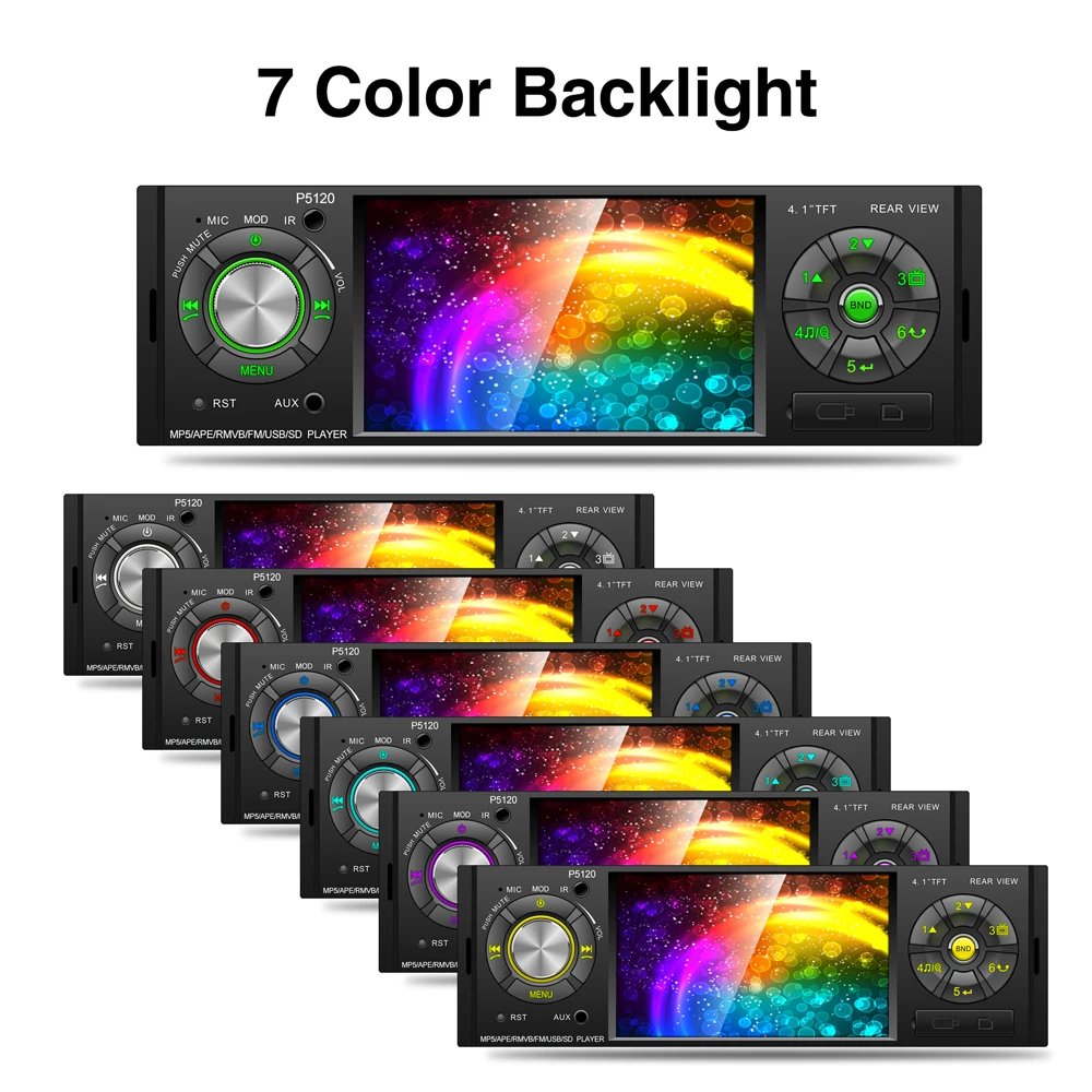 P5120 4 1 ''автомобильный MP5 плеер Bluetooth TFT экран стерео аудио FM станция Авто видео