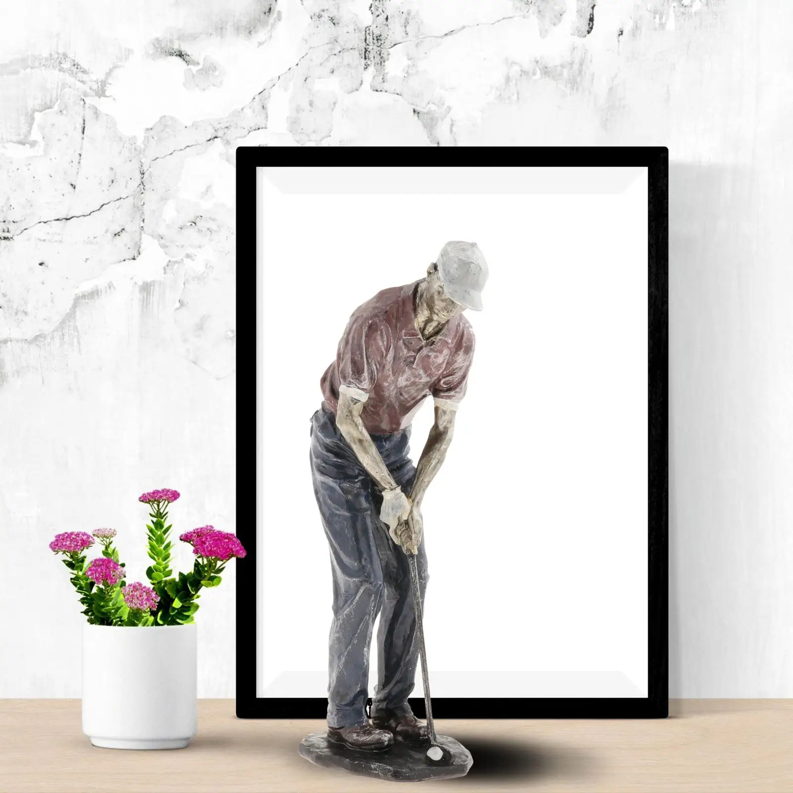 Мужское искусство Golfer скульптура для гольфа спортивное дома и офиса