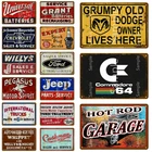 Hot Rod Garage декоративная пластина металлическая Жестяная Табличка с надписью, декоративные наклейки пластина для Гостиная двери клуб гаража стены дома Стикеры YL045