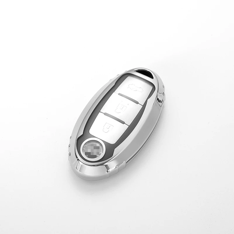 A-silver Все включено мягкий TPU чехол для ключей автомобиля для Nissan Tidda Livida X-Trail T31T32 Qashqai March Juke Pathfinder Note Брелок GTR - Название цвета: A-silver