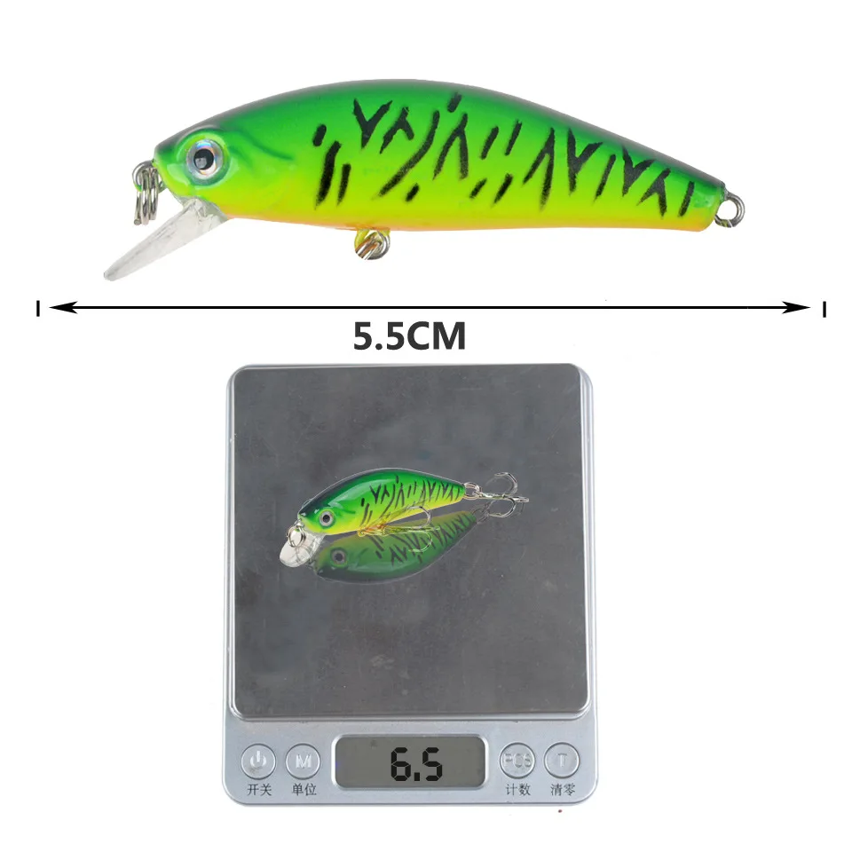 Тонущая блесна фиксированного веса приманка для рыбной ловли 55 мм 6 5 г воблер с 2