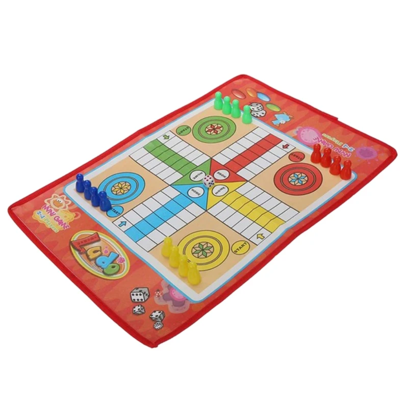 Детская Классическая шахматная игра Нетканая доска современные шахматы с лудом