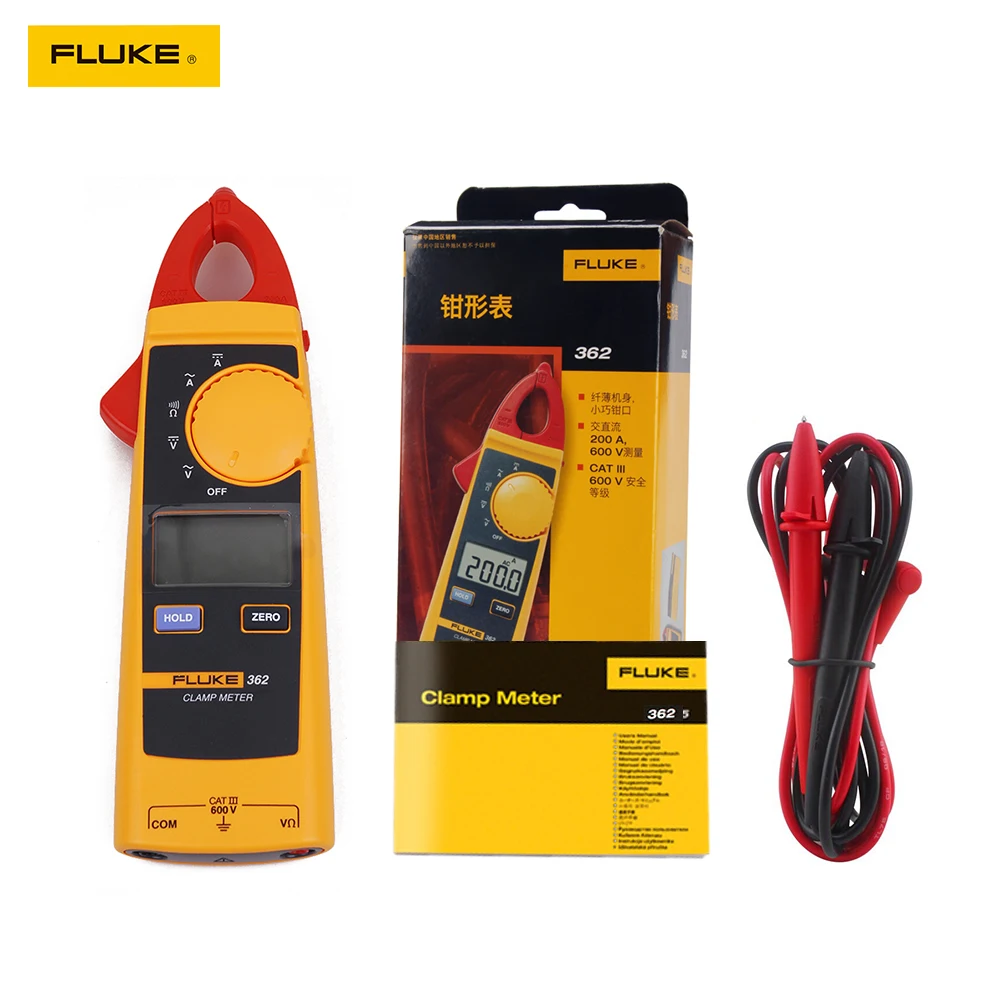 

Fluke 362 цифровой клещи AC/DC мультиметр тестер