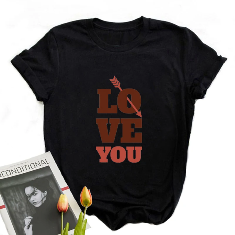 

Harajuku Y2k Aesthetic Design 2020 Women Fashion Clothing Alphabet LOVE Cartoon Printed T-Shirts Fashion Loose T-Shirts