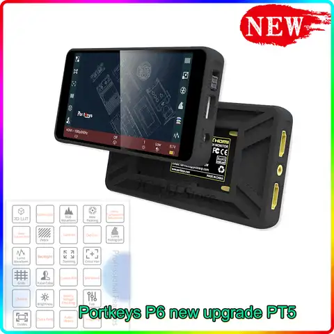 Портативный монитор PORTKEYS P6 Upgrade/pt5 4k, тонкий и сверхузкий корпус, Ips-монитор 5,5 дюйма, 3d Lut/ Luma и rgb-подсветка