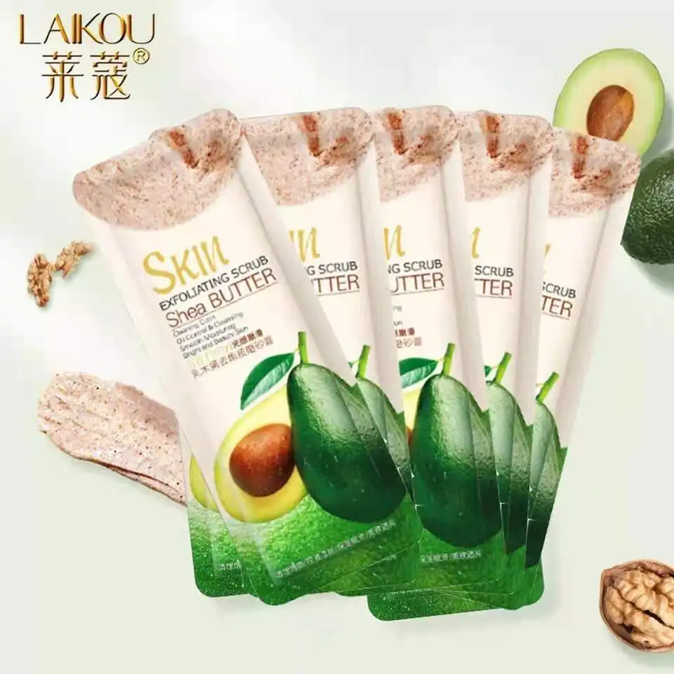 

LAIKOU 5pcs Shea Butter Exfoliating Peeling Gel Facial Scrub Repair Scrub Face Cream Moisturizing Whitening Skin Care