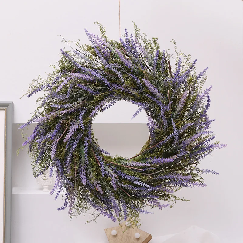 

Easter Decoration Wreath Natural Fine Lavender Artificial Wreath Easter Decorations Door Pendants Ornament Easter Decor for Home