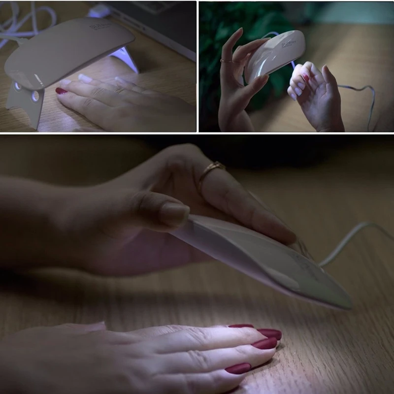 Мини УФ 6 светодиодный сушильный аппарат для ногтей УФ-сушильная машина