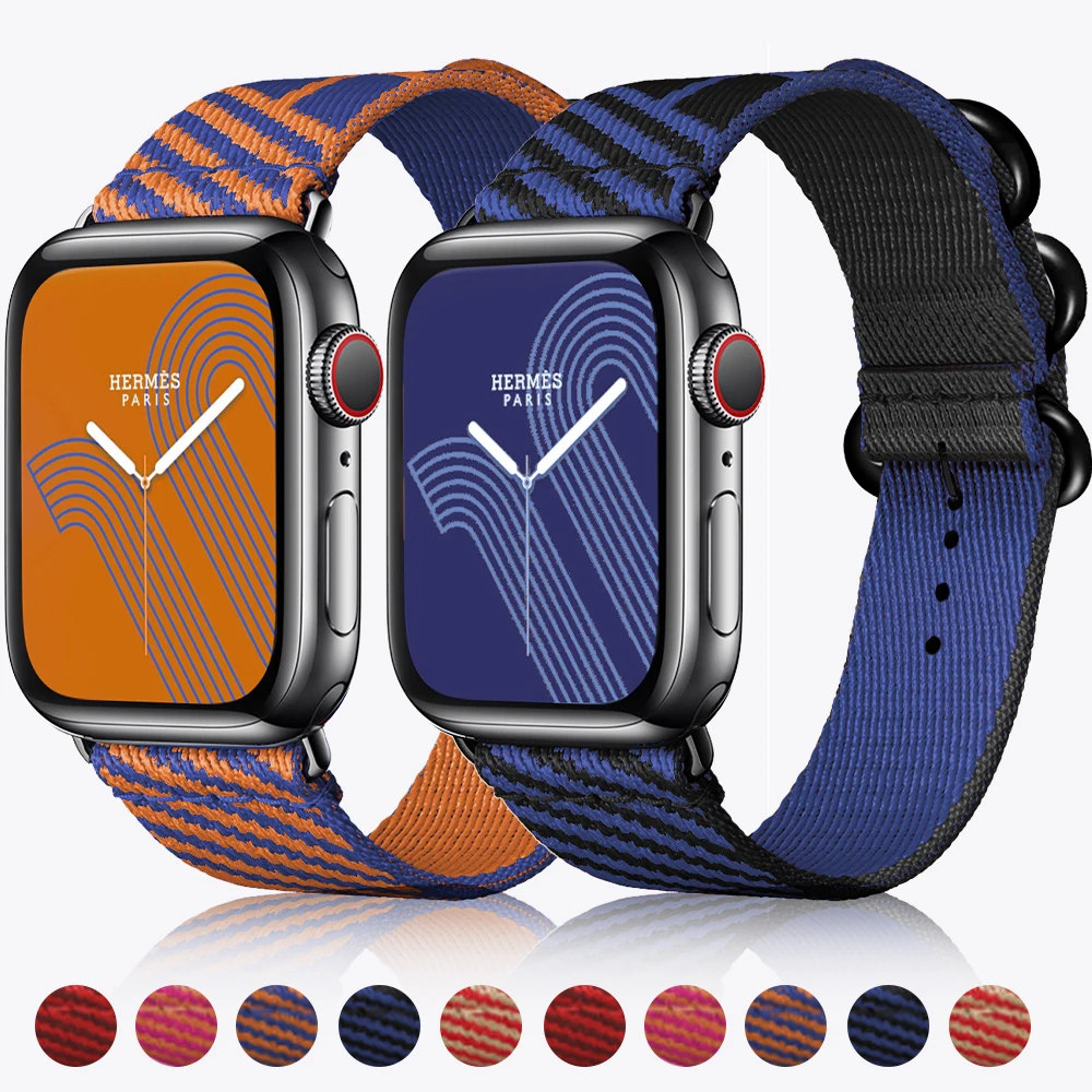 For Apple watch Nylon band for 41mm 45mm Jumping Single Tour strap 40mm 44mm 38mm 42mm series 7 6 54321 SE smart watch Bracelet