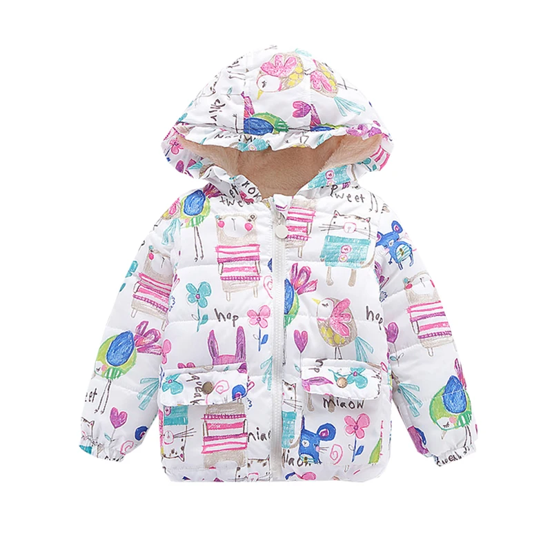 Зимняя Вельветовая теплая куртка для девочек от 2 до 6 лет Одежда Качественная