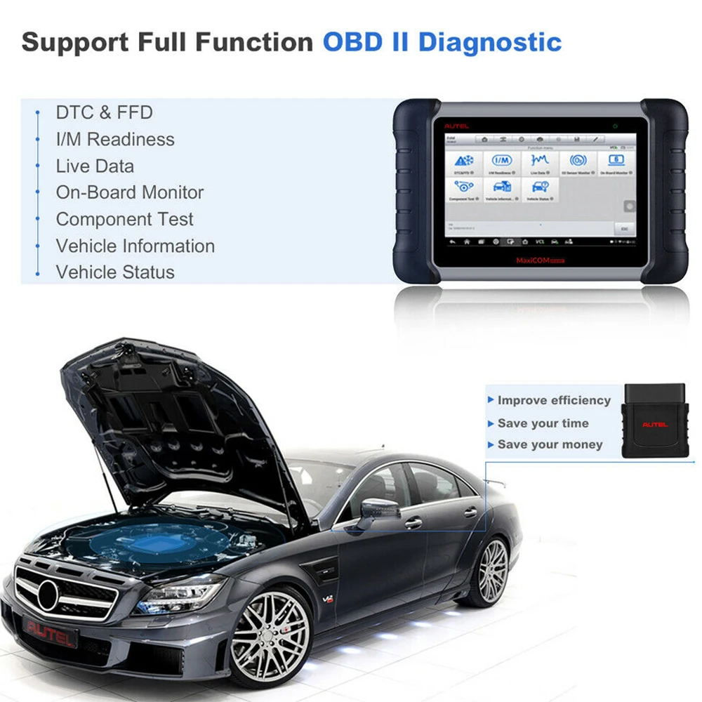 Autel MaxiCOM MK808BT Diagnostic Scan Tool With Oil Reset EPB BMS SAS DPF ABS SRS OBD2 All Systems Diagnosis Scanner | Автомобили и