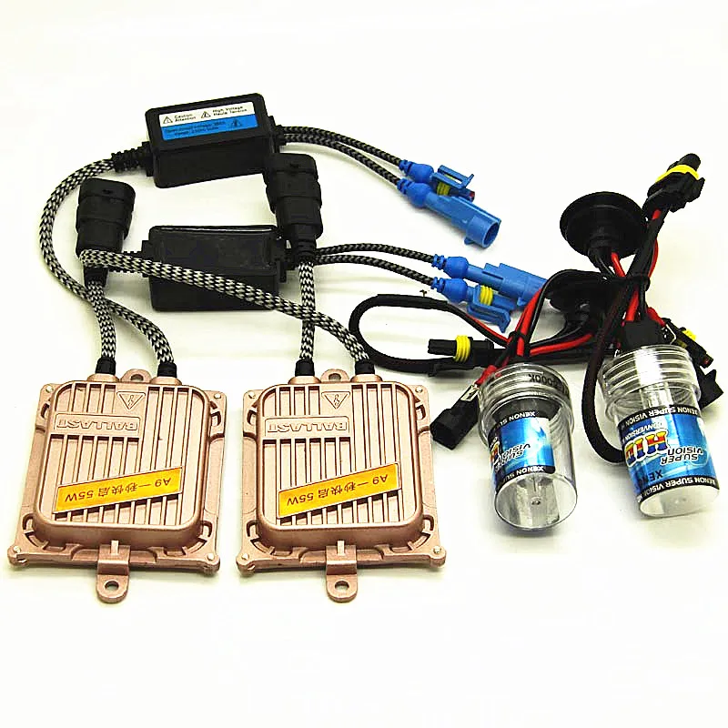 1 set 55W Xenon H7 HID Conversion Kit H1 H3 H11 9005 Bulb Auto Car Headlight Lamp4300k 5000K 6000k 8000K 10000K