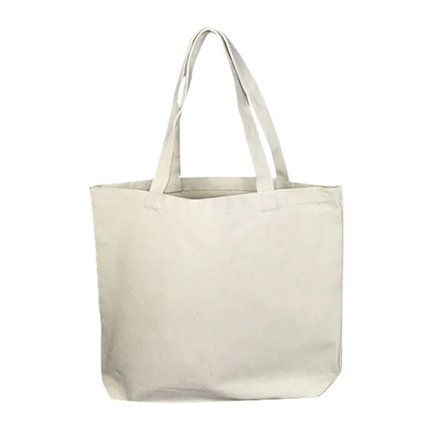Многоразовая сумка для покупок продуктов с ручками 12 унций Холщовая Сумка-тоут