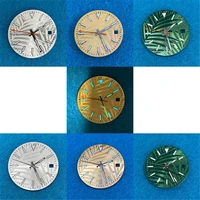 watch parts 28 5mm white dial luminous marks date window watch dial pearl for eta2836 nh35 japanese 8215 automatic movement