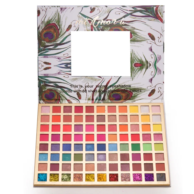 Профессиональный 88 цветов мерцающие матовые тени для век Палитра Diamond Shine