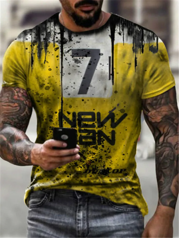 T-shirt summer new O-neck short-sleeved loose T-shirt street fashion Harajuku print casual short-sleeved T-shirt top