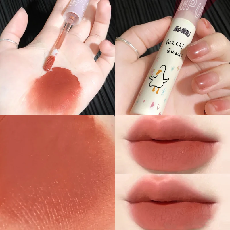 

Lip Gloss 6 Color Matte Liquid Lipstick Makeup Soft Lasting Silky Lipgloss Sexy Red Waterproof Korean Cosmetics Maquillaje New