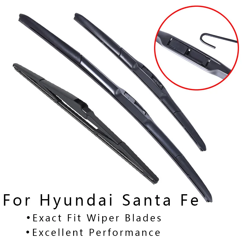

Windshield Windscreen Wiper Blades For Hyundai Santa Fe CM Front Rear Window Wiper 2007 2008 2009 2010 2011 2012