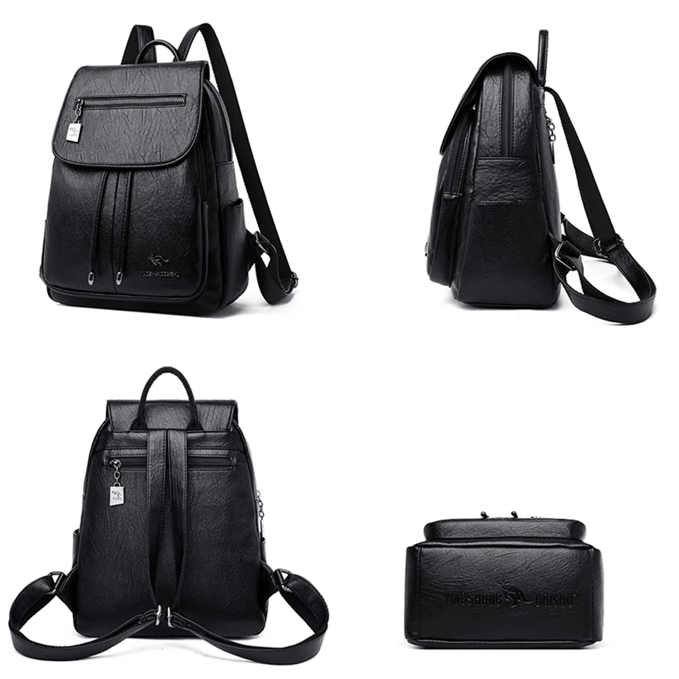 Кожаные рюкзаки высокого качества женский рюкзак вместительный дорожный