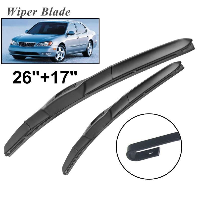 

Щетки стеклоочистителя okoстеклоочистителя RHD и LHD для Infiniti I30 2000-2001, лобовое стекло, переднее стекло, 26 + 17 дюймов