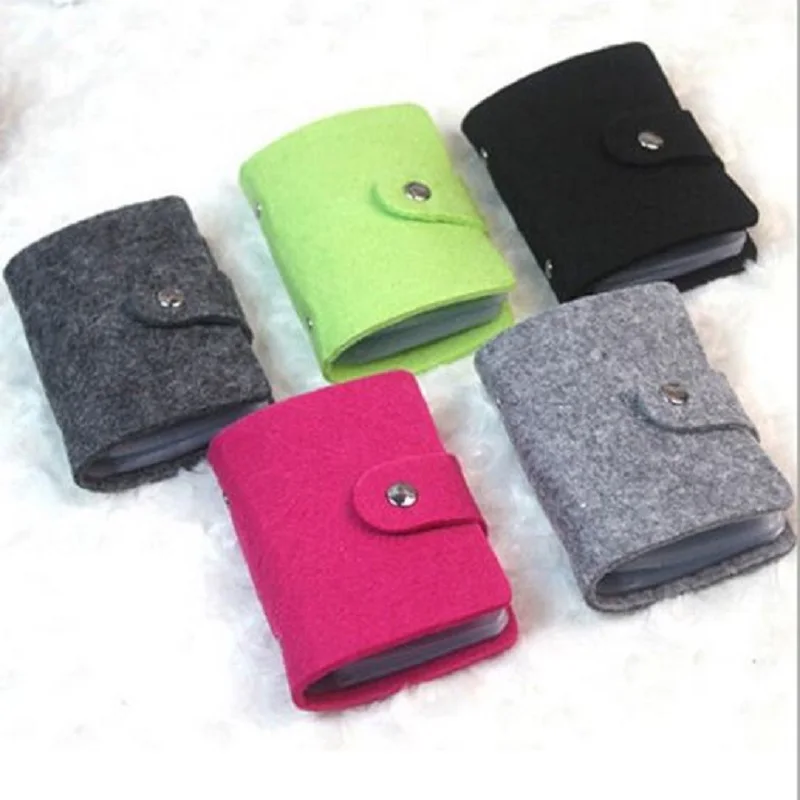 Новый модный фетровый функциональный чехол с 24 отделениями для карт визитница