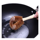 Щетка RSCHEF для мытья посуды, с длинной ручкой и натуральным кокосовым коричневым антипригарным маслом