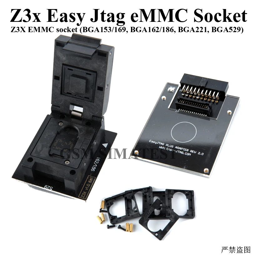 Z3X памяти на носителе eMMC разъем Поддержка (BGA153/169 BGA162/186 BGA221 BGA529) запас слов с z3x