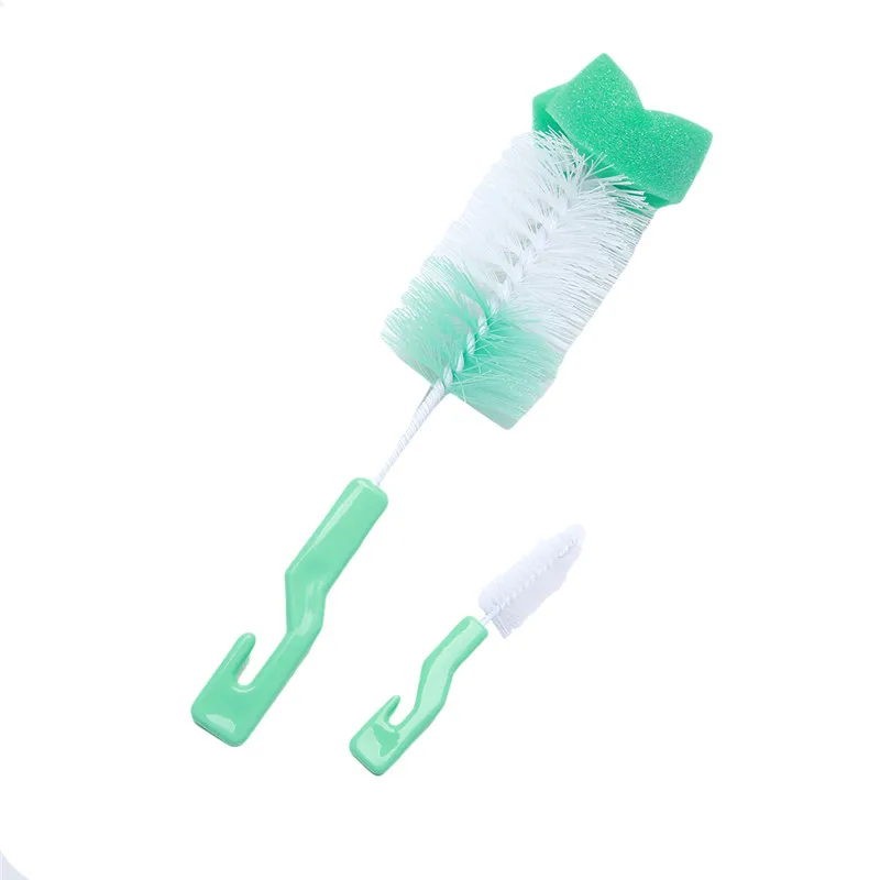 2 шт. Детская щетка для сосков бутылочки 360 градусов губка очиститель с соской