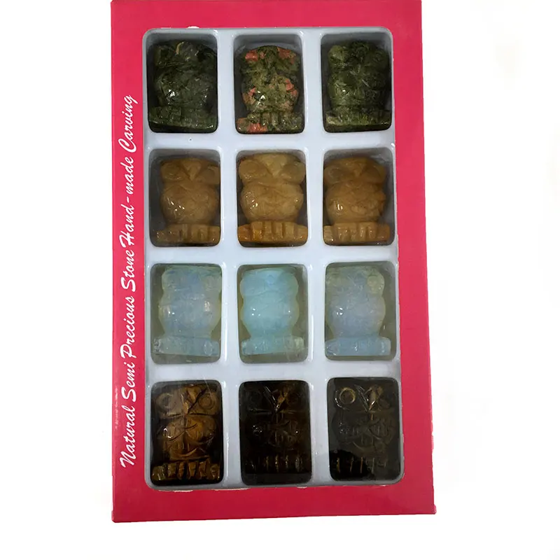 Бесплатная доставка резная вручную Хрустальная Сова Подарочная коробка