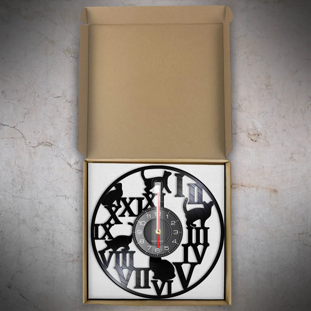 Кошек виниловых пластинок учета рабочего времени светодиодный светильник декор