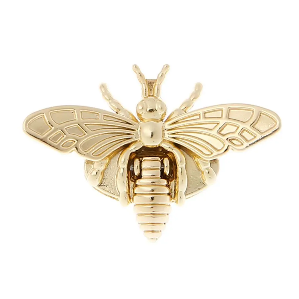 Hot 2 Colors Fashion New Bee Shape Clasp Turn Lock Metal Hardware For DIY Handbag Shoulder Bag Purse