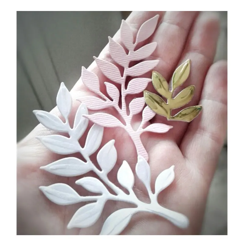 

2pc Embossed Leaves Metal Cutting Dies Stencils DIY for Scrapbooking Paper Card Craft Etched Embossing die cuts